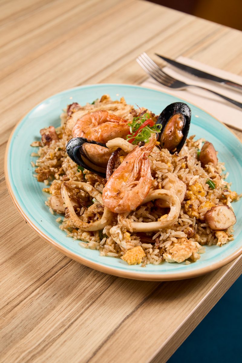 Arroz chaufa de mariscos